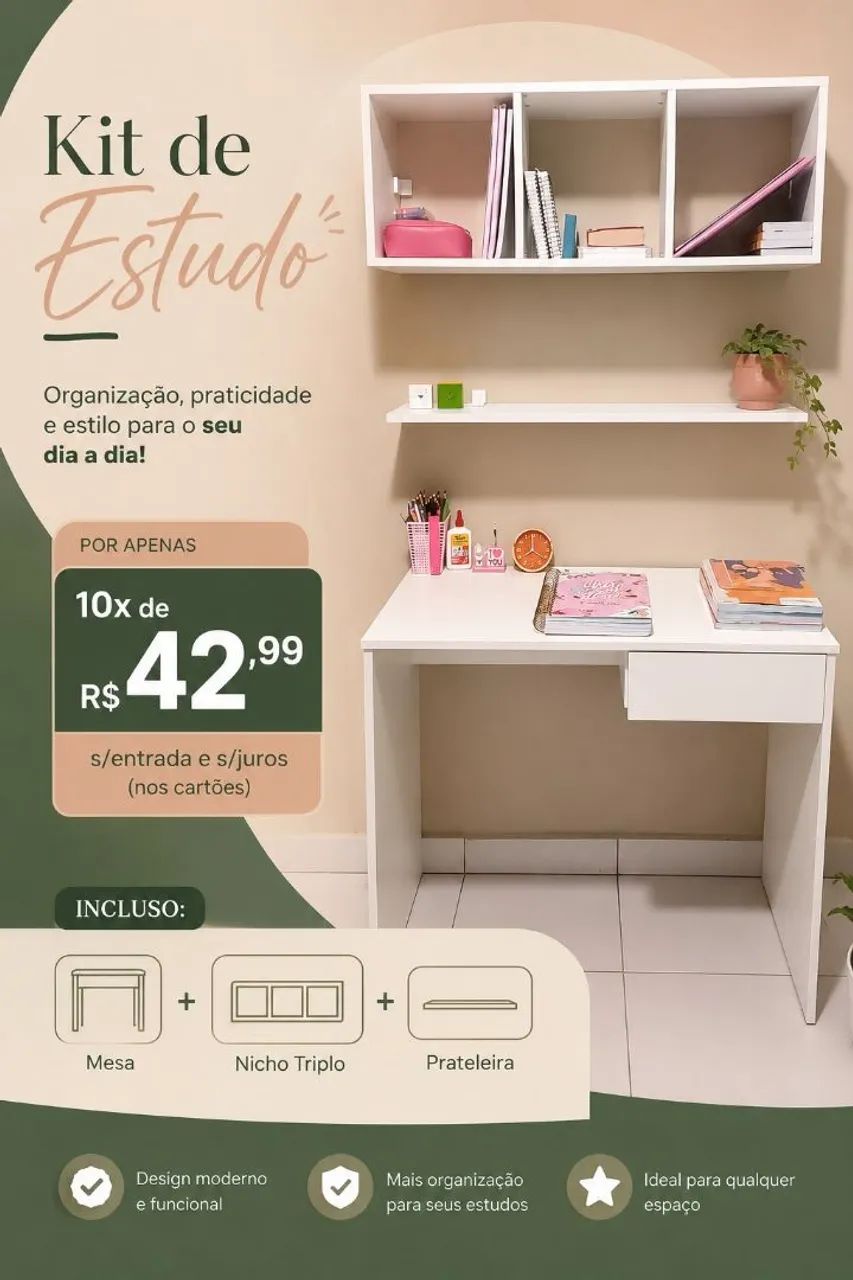 Kit para estudo em mdf entrega grátis 