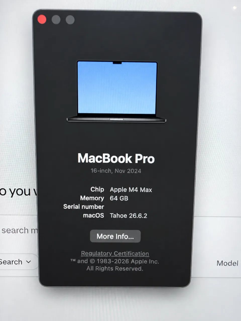 MacBook Pro M4 Max Apple care購入同時加入 MACBOOK PRO M4 MAX 16'', 64B, 2TB, APPLE CARE 2028, TELA NANO