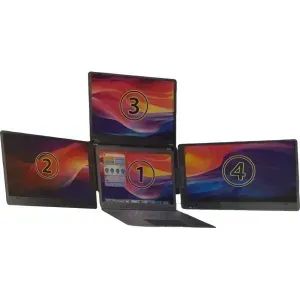 Monitor Portátil Triplo Satellite A-DM3141 14" para Notebook 360° USB-C - Foto 2