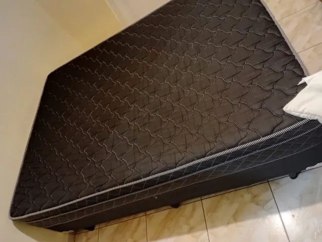 Cama de Casal com Colchão e Box Preto  - Foto 3