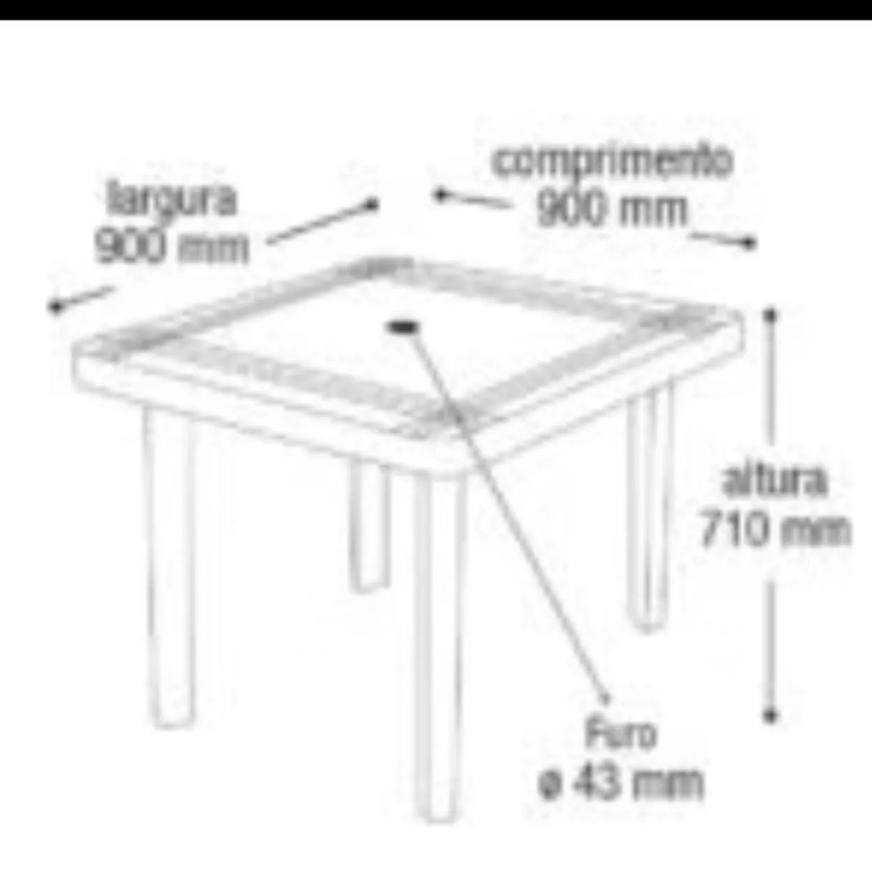 Mesa plástica grande  - Foto 2