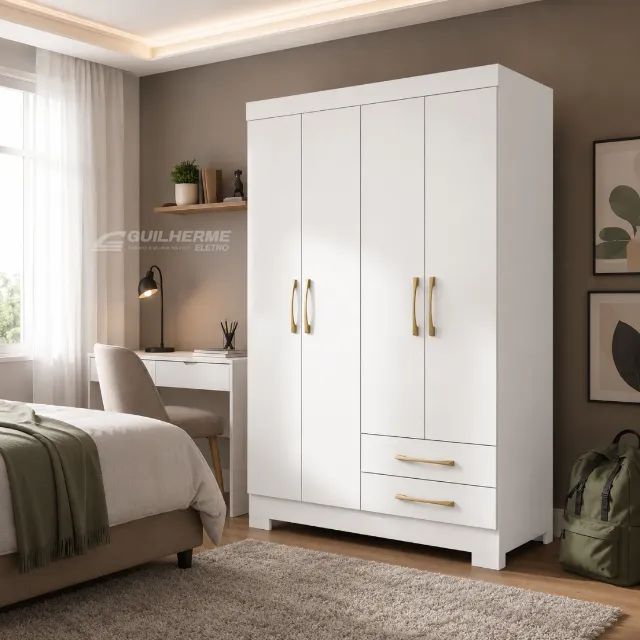 Guarda Roupa 4 Portas Para Solteiro - Foto 3