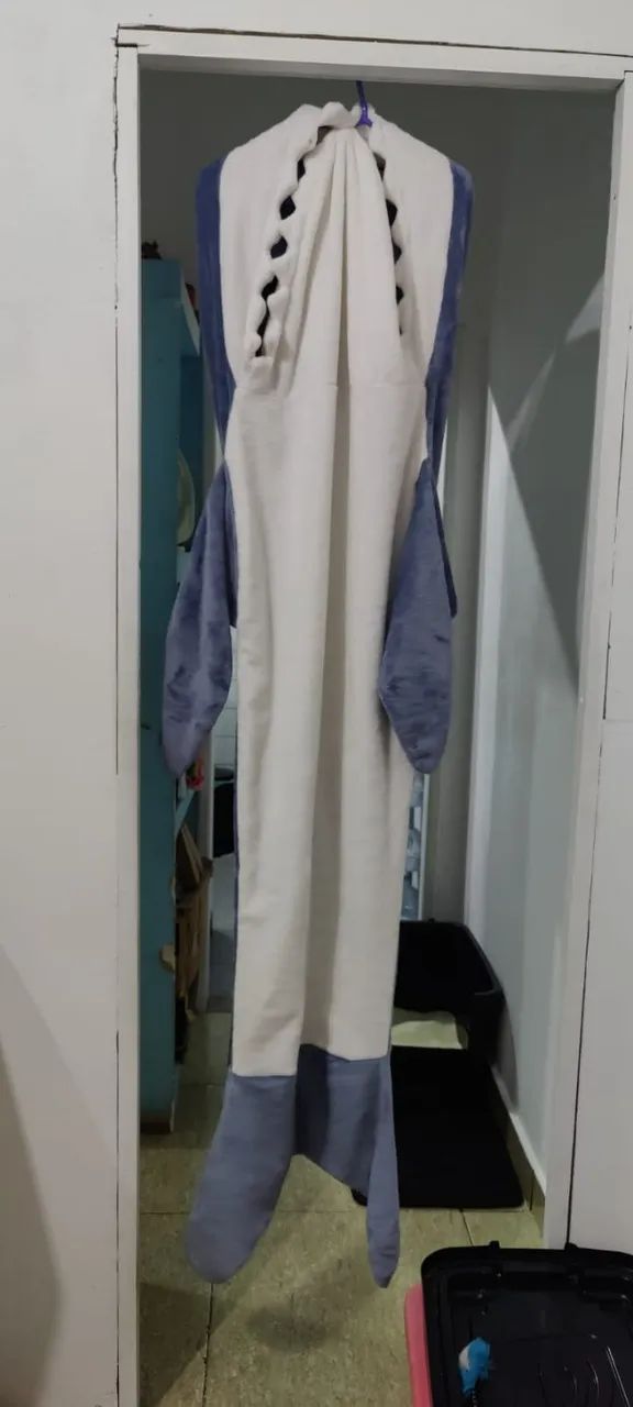 Cobertor Pijama Saco de Dormir Tubarão Adulto 190 cm Altura - Foto 2