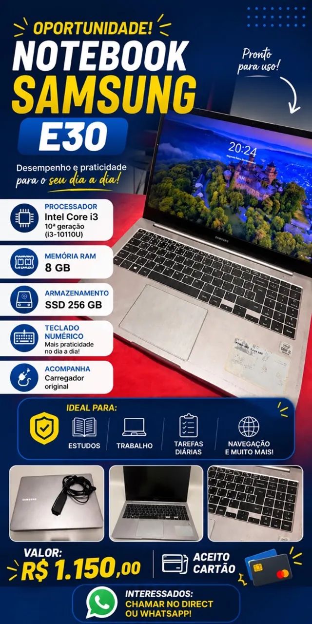 Vende-se notebook.