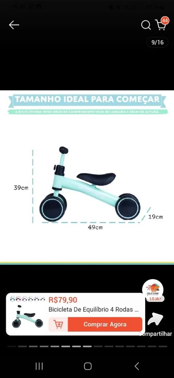 Bicicleta de Equilíbrio  - Foto 3