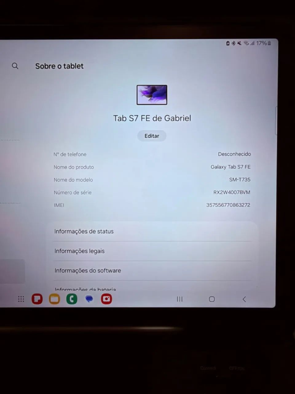 SAMSUNG GALAXY TAB S7 FE 128GB - SM-T735 - Foto 4
