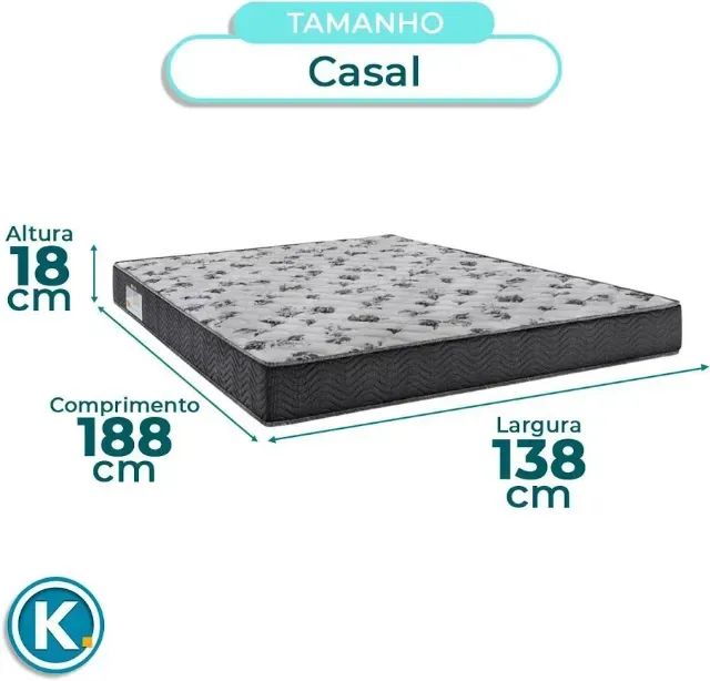 Conjunto de Colchão Casal Molas Ensacadas e Cama Box Baú Marrom - Foto 2