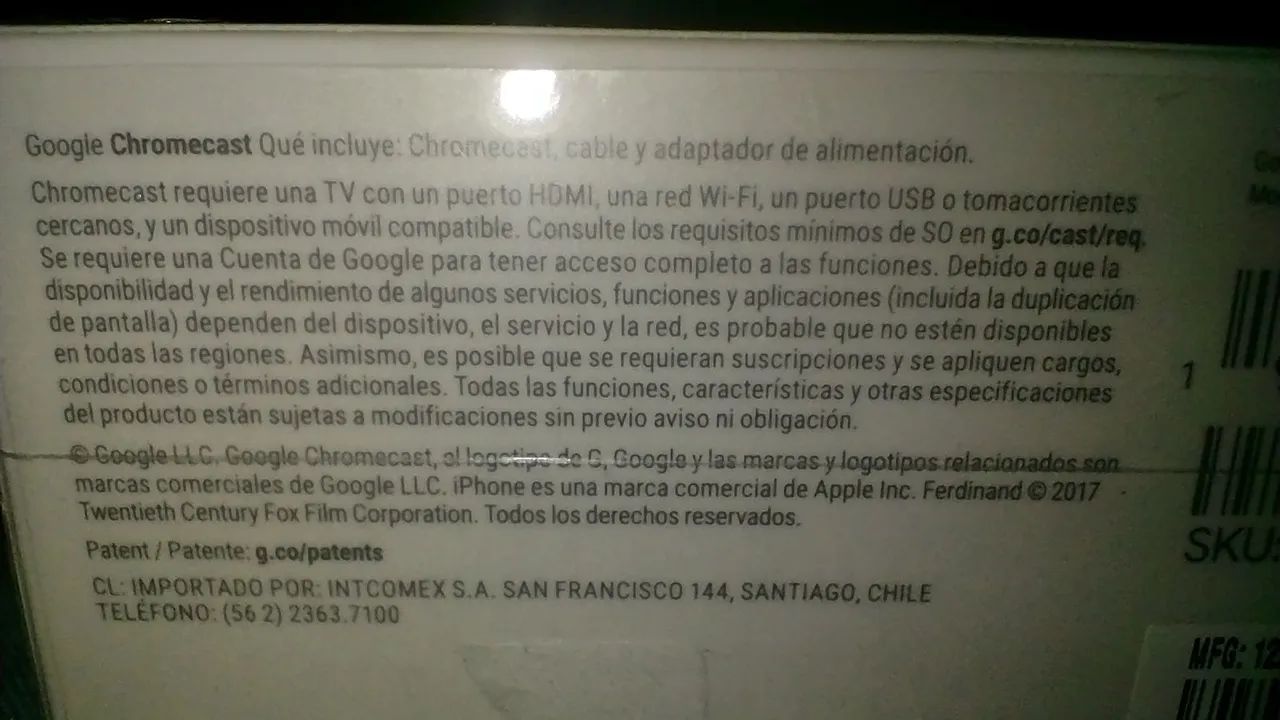 Google Chromecast 3ª geração - lacrado importado do Chile  - Foto 6