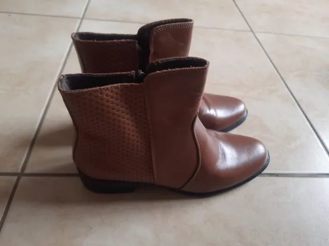 Bota Spatifilus Couro Marrom Nº 35 Nova - Foto 2