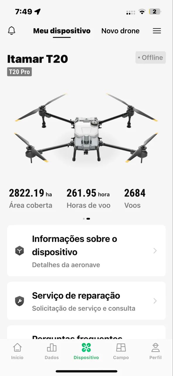 Drone agrícola T20