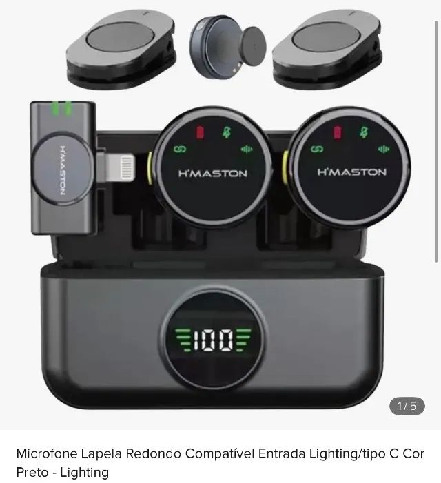 Microfone de lapela NOVO - HMASTON