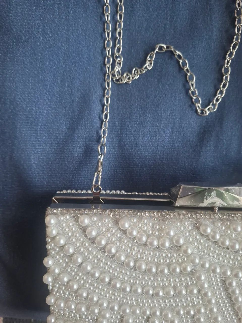 Bolsa CLUTCH em pérolas.  - Foto 4
