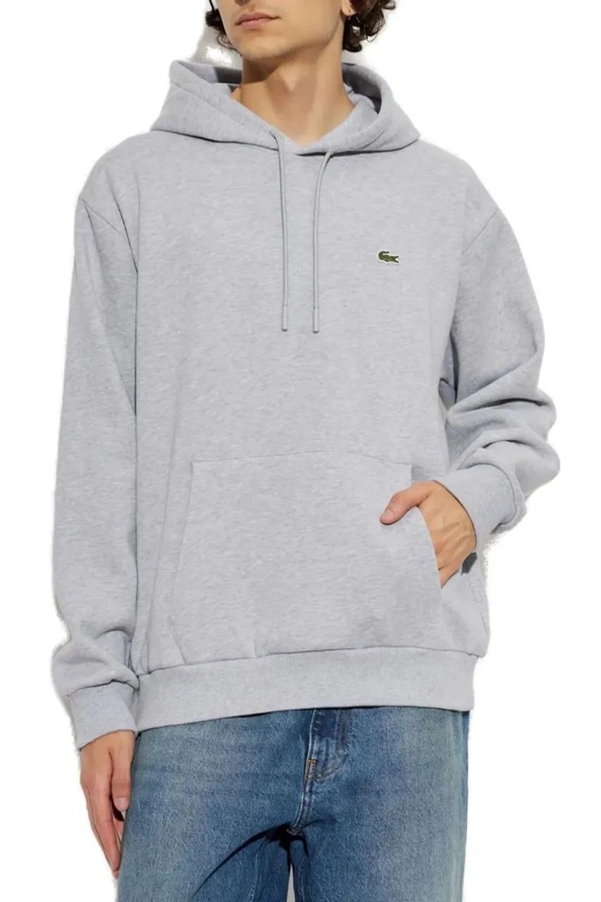 moletom lacoste com capuz cinza m - Foto 2