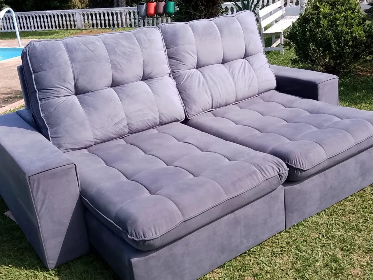 Sofa retratil top 2,50m cinza !! - Foto 2