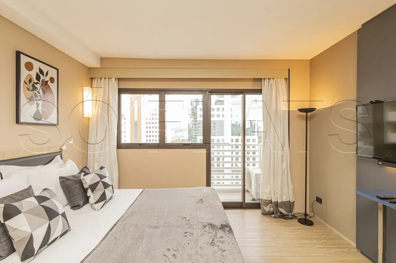 Studio mobiliado em Alphaville | Flat com lazer e vaga próximo ao Centro Comercial - Foto 4