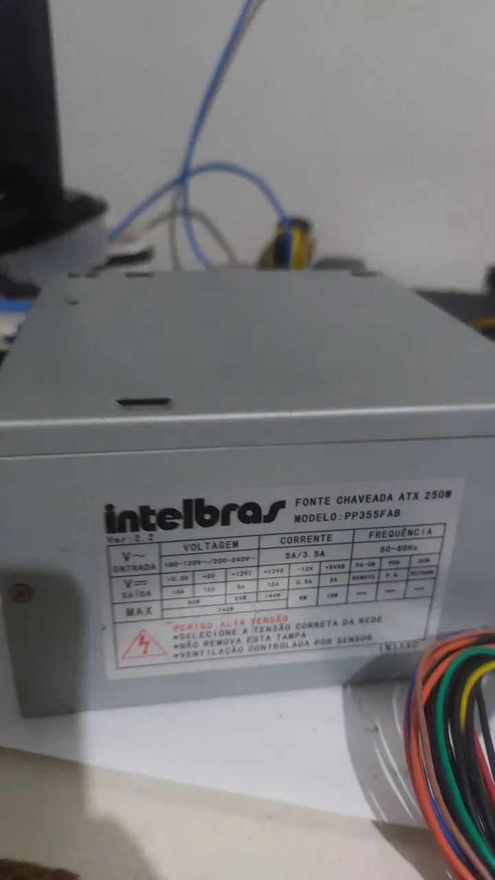 Fonte Intelbras ATX 250W PP355FAB ? Usada - Foto 2