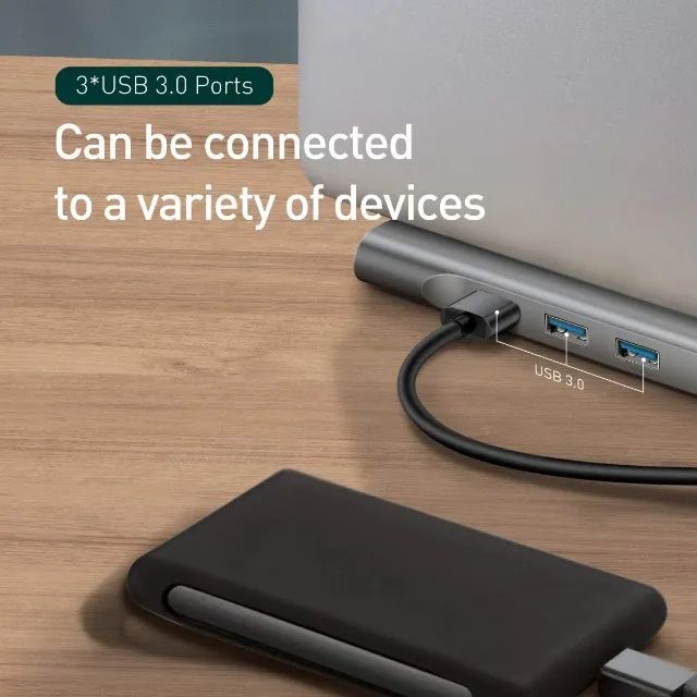 HUB Baseus Adaptador de hub USB C 11 em 1 - Foto 5