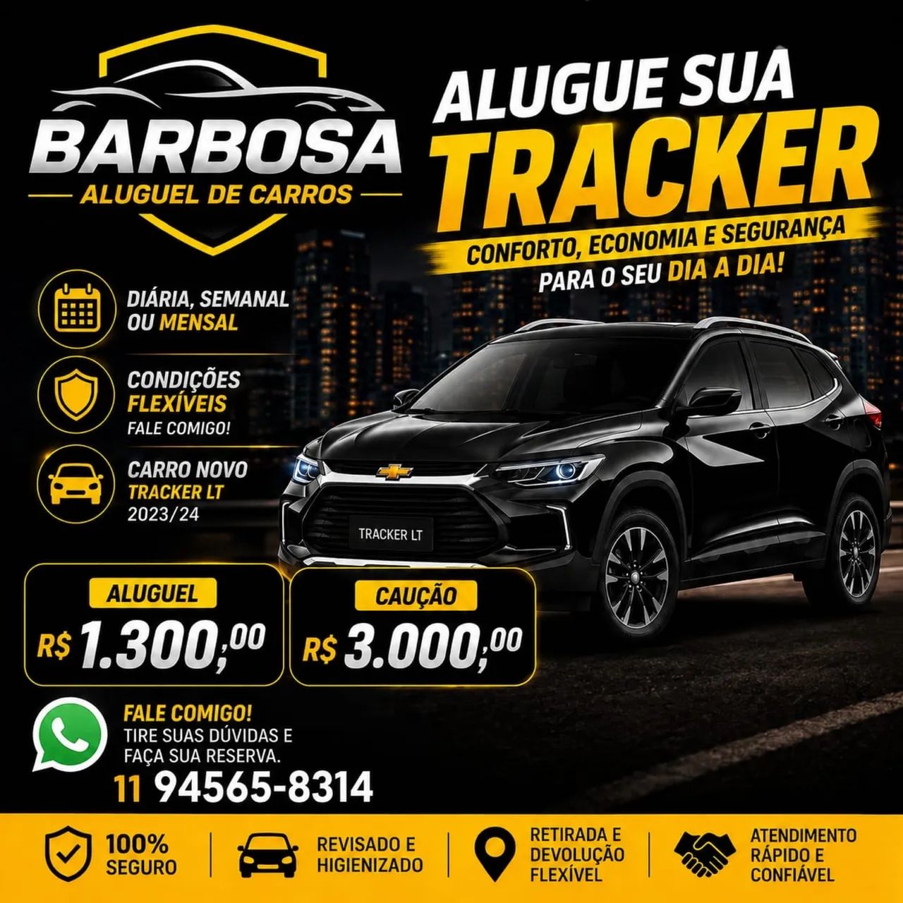 Locação Para Uber Black - Tracker 