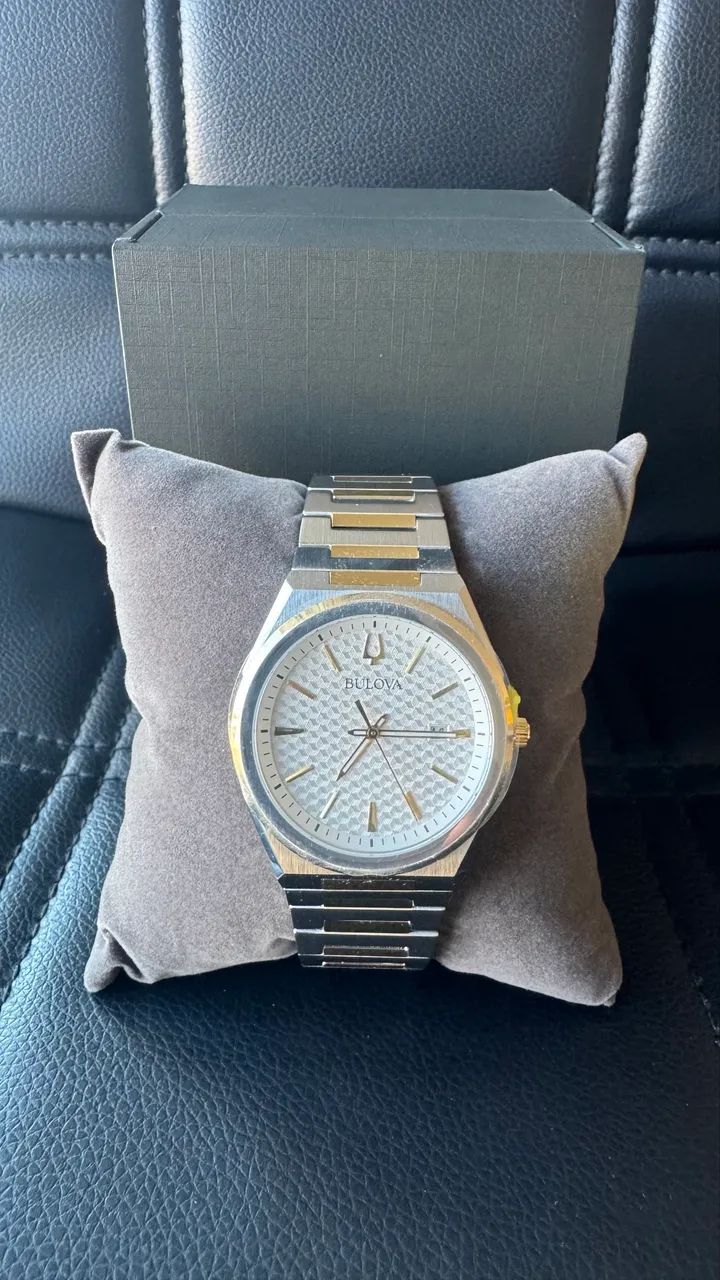 RELÓGIO BULOVA AUTOMÁTICO ORIGINAL - MOSTRADOR BRANCO - AÇO INOX - 41MM - Foto 3