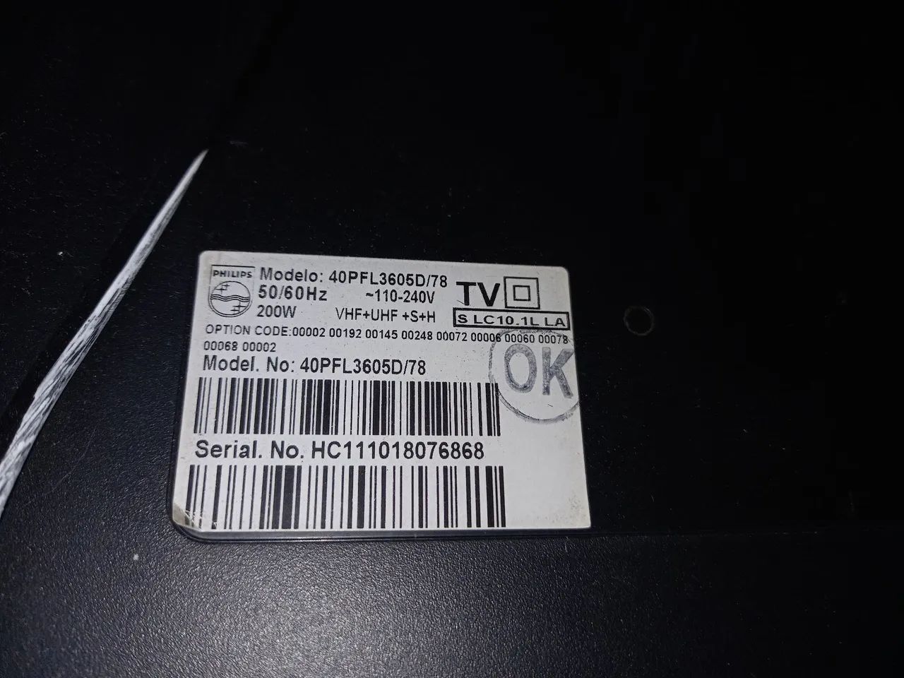 Tv Lcd 40 polegadas Philiphs com defeito  - Foto 2