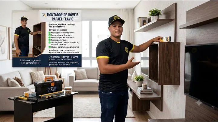 Montador Rafael ,profissional em móveis 