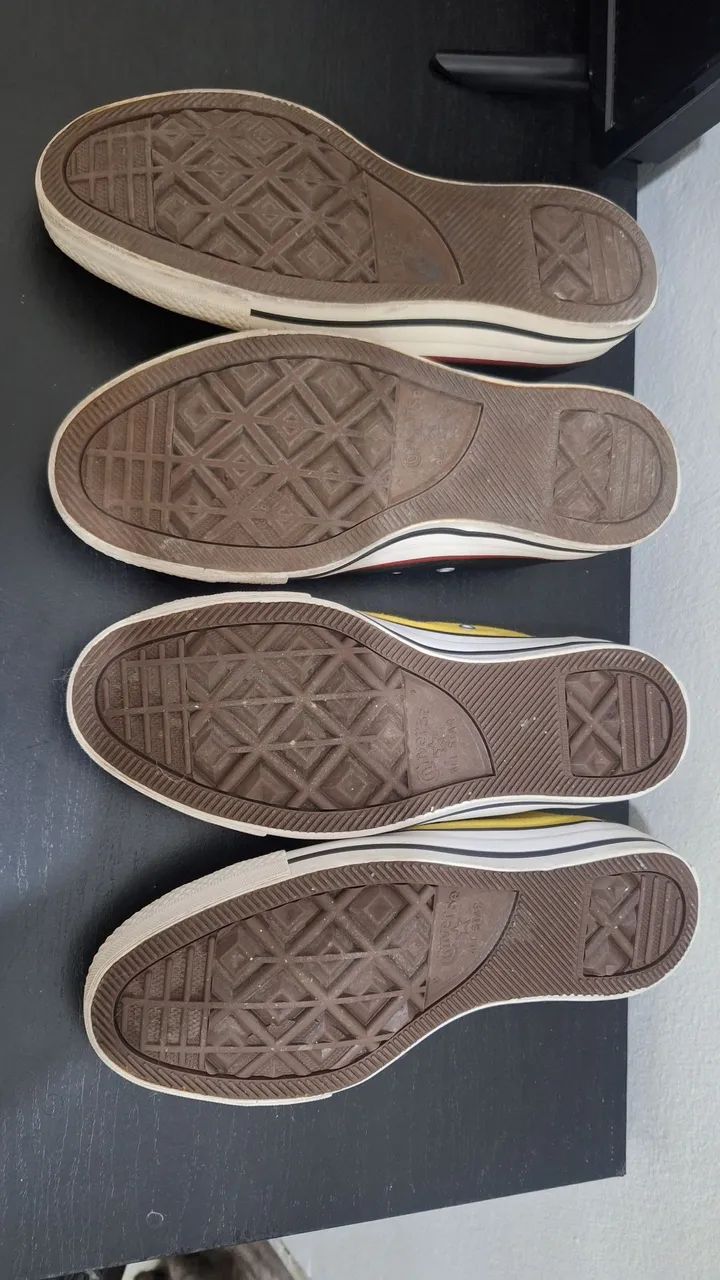 All star amarelo /couro preto - Foto 2
