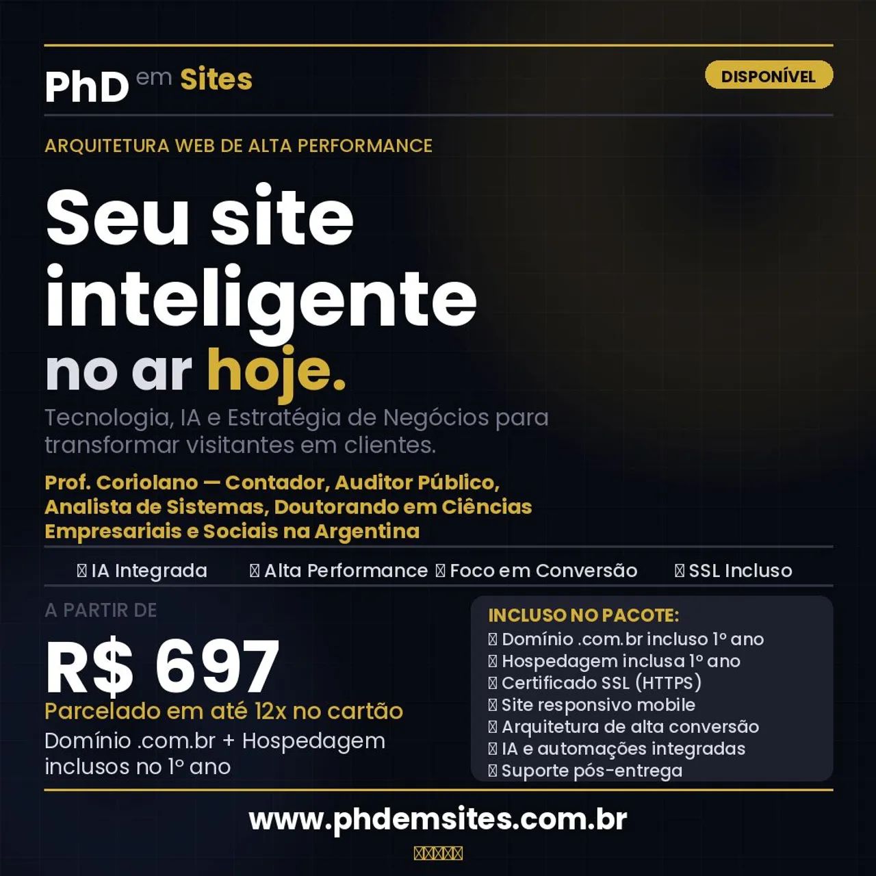 Sites Inteligentes que convertem em faturamento - PhD em Site
