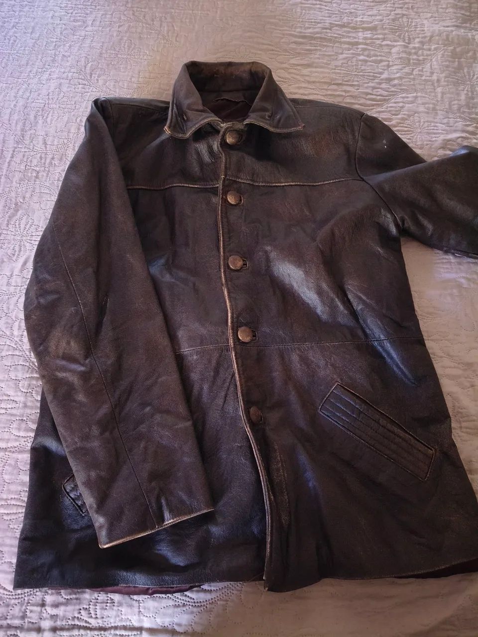 Jaqueta de couro legítimo Blu leather - Foto 3