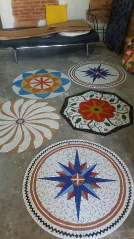 Cavalo marinho, flor de lis, tartaruga, estrela, mandala, mosaico artistico - Foto 4