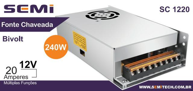 Fonte Chaveada De Alimentação 12v 20a 240w Bivolt - Semi - Foto 3