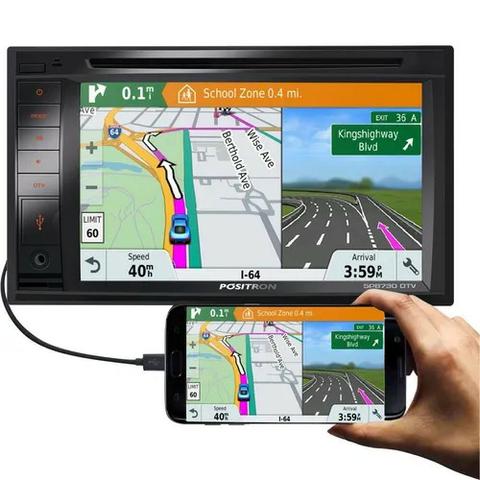 Central multimidia Positron 2din SP8730 TV Digital Espelhamento Bluetooth 2 anos de garant
