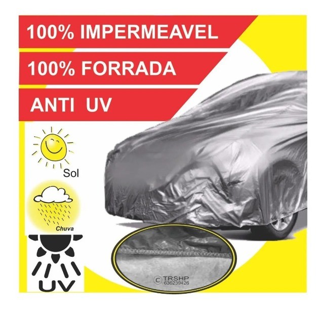 Capa P/ Cobri e Proteger seu Carro - Impermeável Forradas - P M G