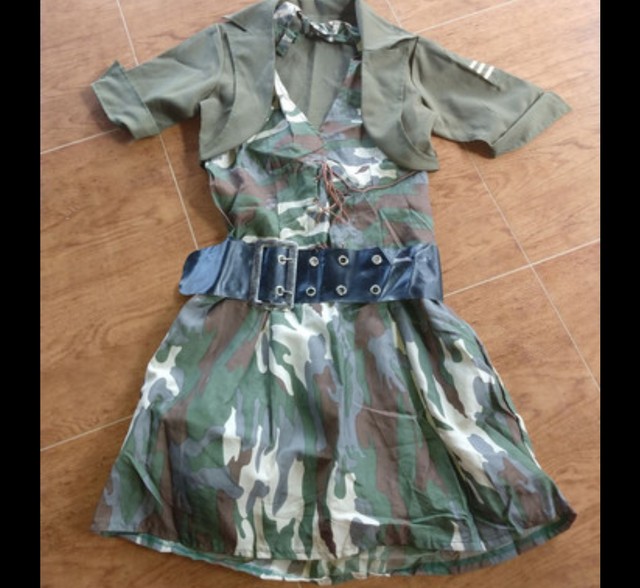 Roupa de exercito feminina 2024 fantasia