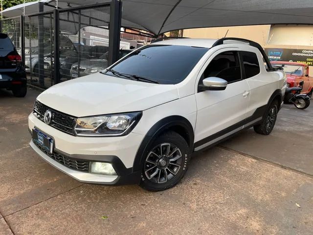 VW - Volkswagen Saveiro Cross 1.6 16v C.D. Branca 2021 - Campo Grande