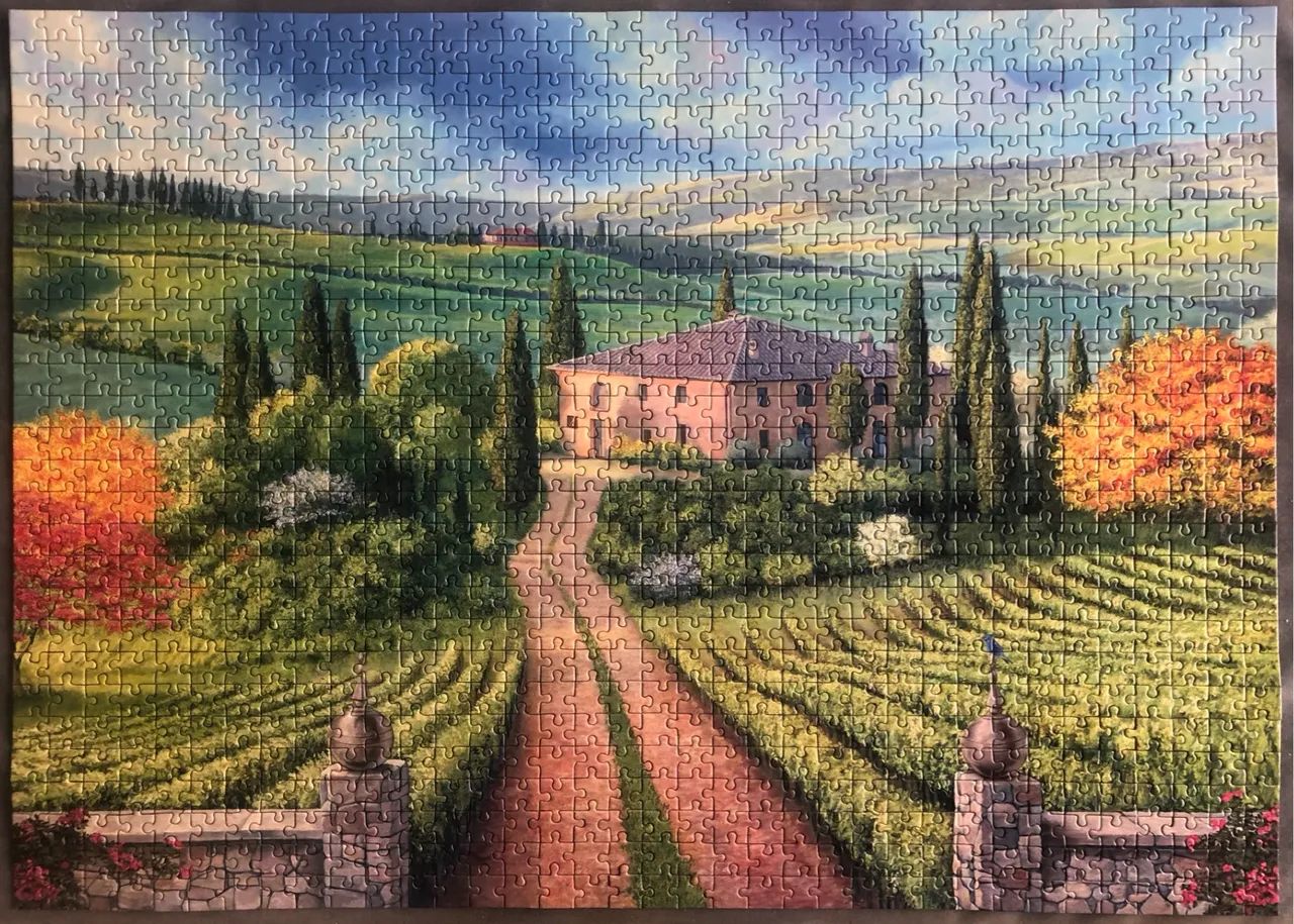 Quebra-cabeça usado Toscana - 1000 peças completo