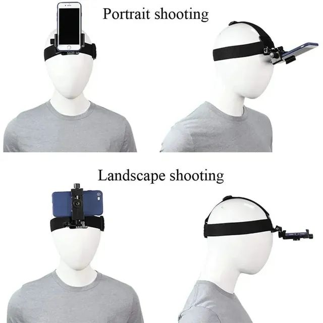 Cinta de cabeça com suporte para celular 