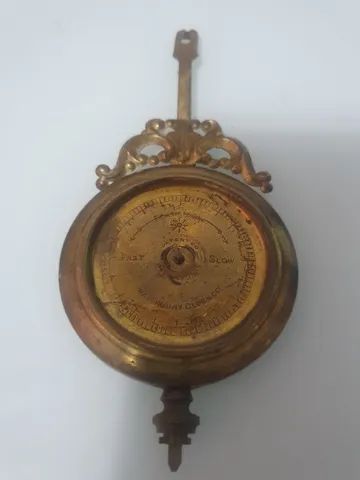 chave e pêndulo originais para relógio waterbury modelo oito - Foto 4