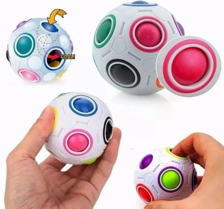 Fidget Toy Rainbow Ball Puzzle Cubo Mágico<br>