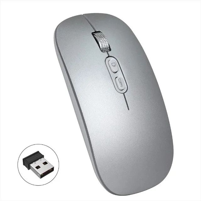 Mouse Sem fio Wireless Ultrafino Recarregável 1600Dpi - Foto 3