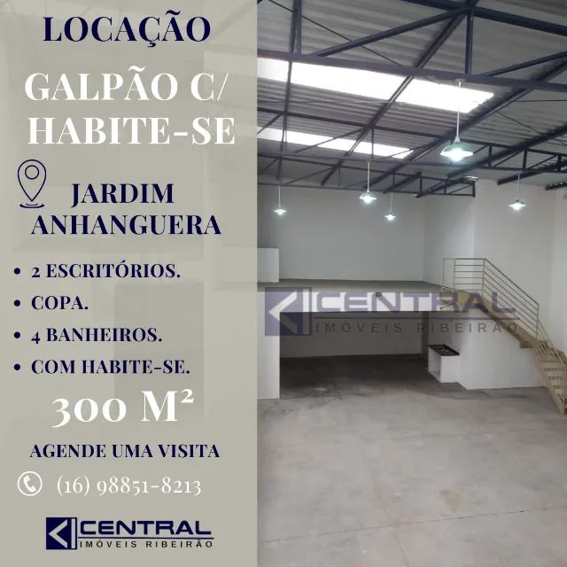 Galpão Novo no Jardim Anhanguera, 300m²