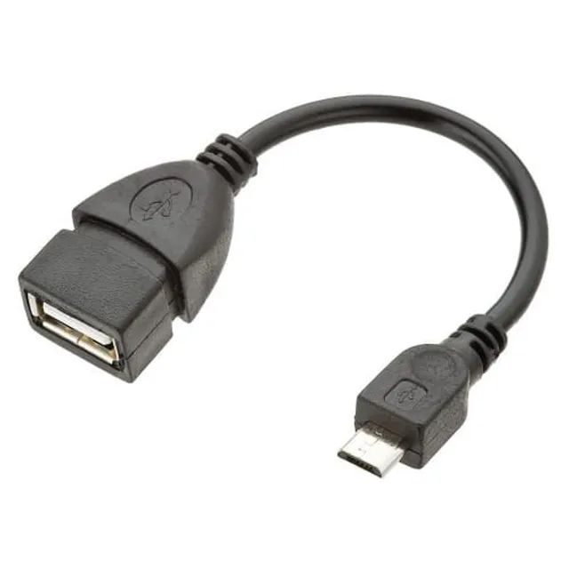 Cabo OTG Micro USB V8 Macho x USB Femea 