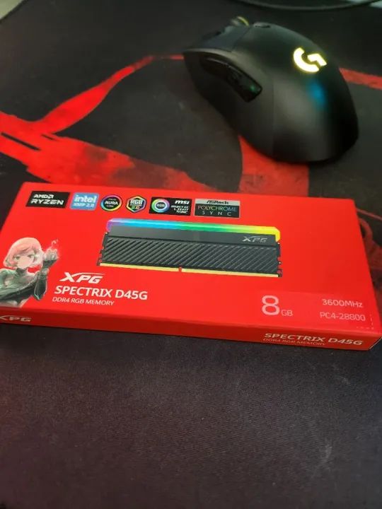 Memória, DDR4, 8GB, 3600Mhz, XPG, D45G - Cupom na Descrição