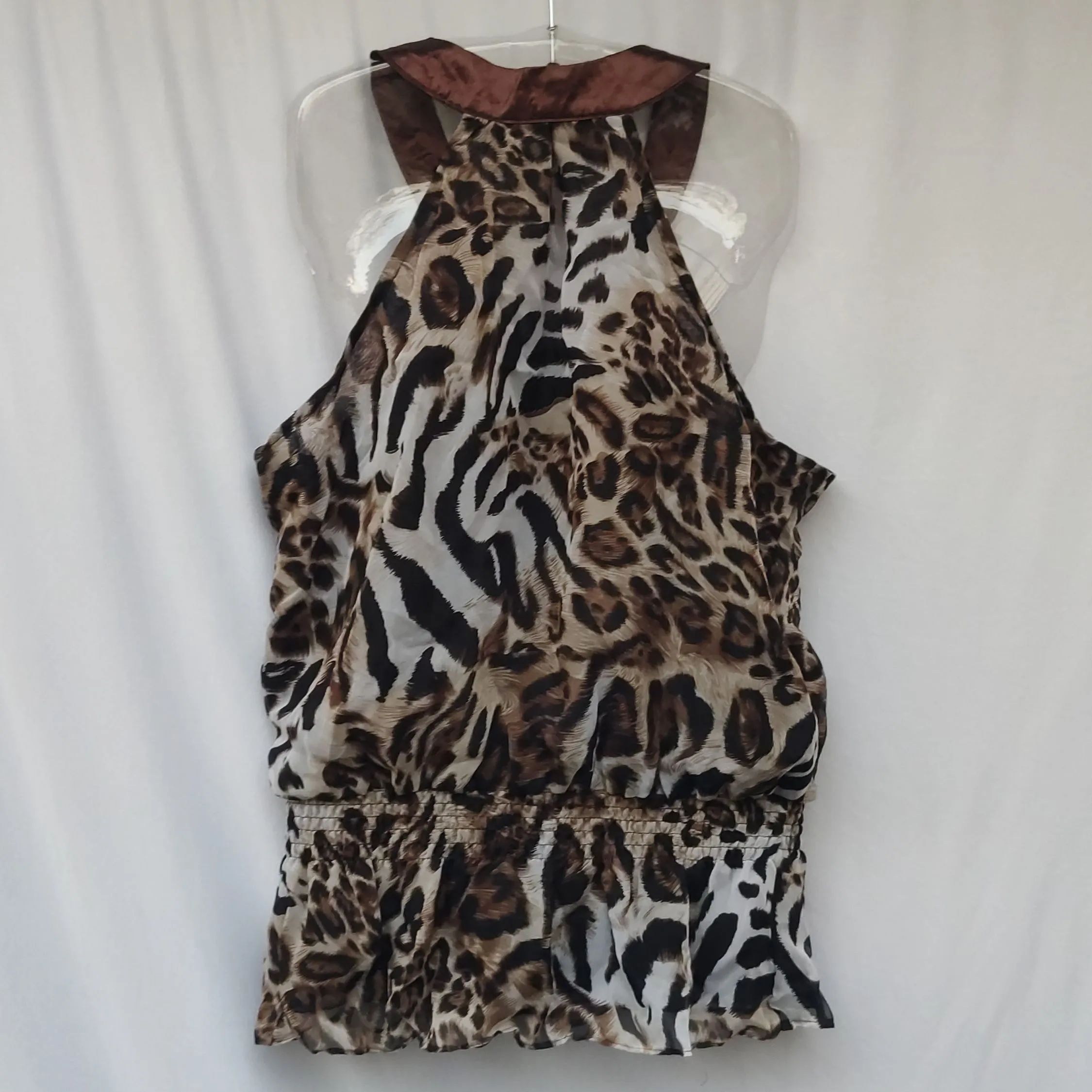 Blusa de Seda com Estampa Animal - Foto 2