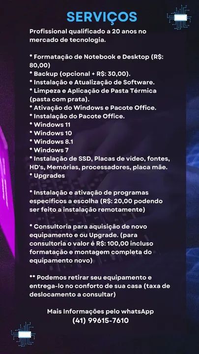 Formatação de Notebook e Desktop, Consultaria Informática. - Foto 2