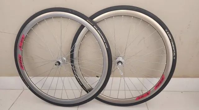 Par De Rodas 650c Rígida Dp18 / Vintage + Pneu continental novos!