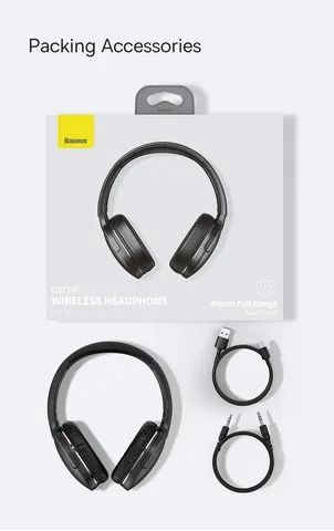 Headphone Baseus d02 pro lacrado preto e branco