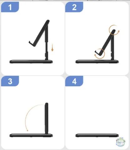 Suporte celular e tablet ajustável dobrável - Foto 2