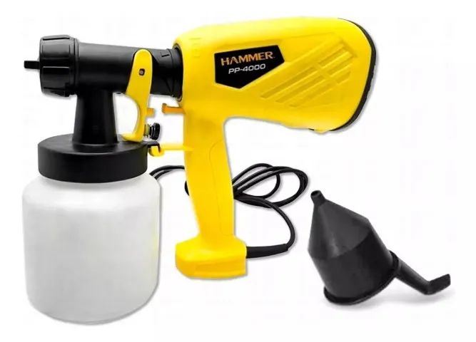 Pistola Pulverizadora de Pintura Hammer 400W Pp4000 Com Bico Tripla Ação 220V - Foto 5