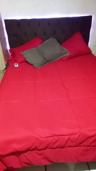 Cabeceira de Parede Queen 160x55cm Com LED e controle remoto - Entrego por +R$50