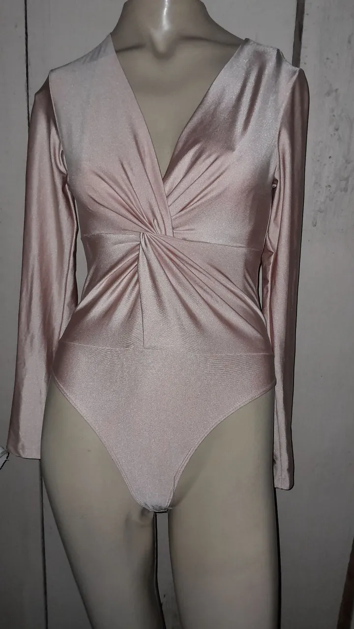 Body Feminino Lexes - Rosa Claro Brilhoso - Tamanho M<br>